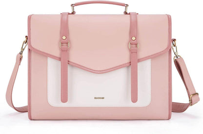 Stilvolle PU-Leder Laptoptasche Damen 15,6 Zoll Umhängetasche