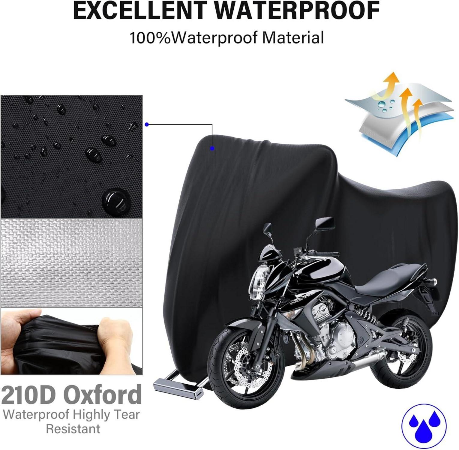Motorradabdeckung 190D Oxford Stoff Outdoor Plane
