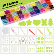 Kinder Bastelperlen Set, 6000 Wasserperlen in 30 Farben