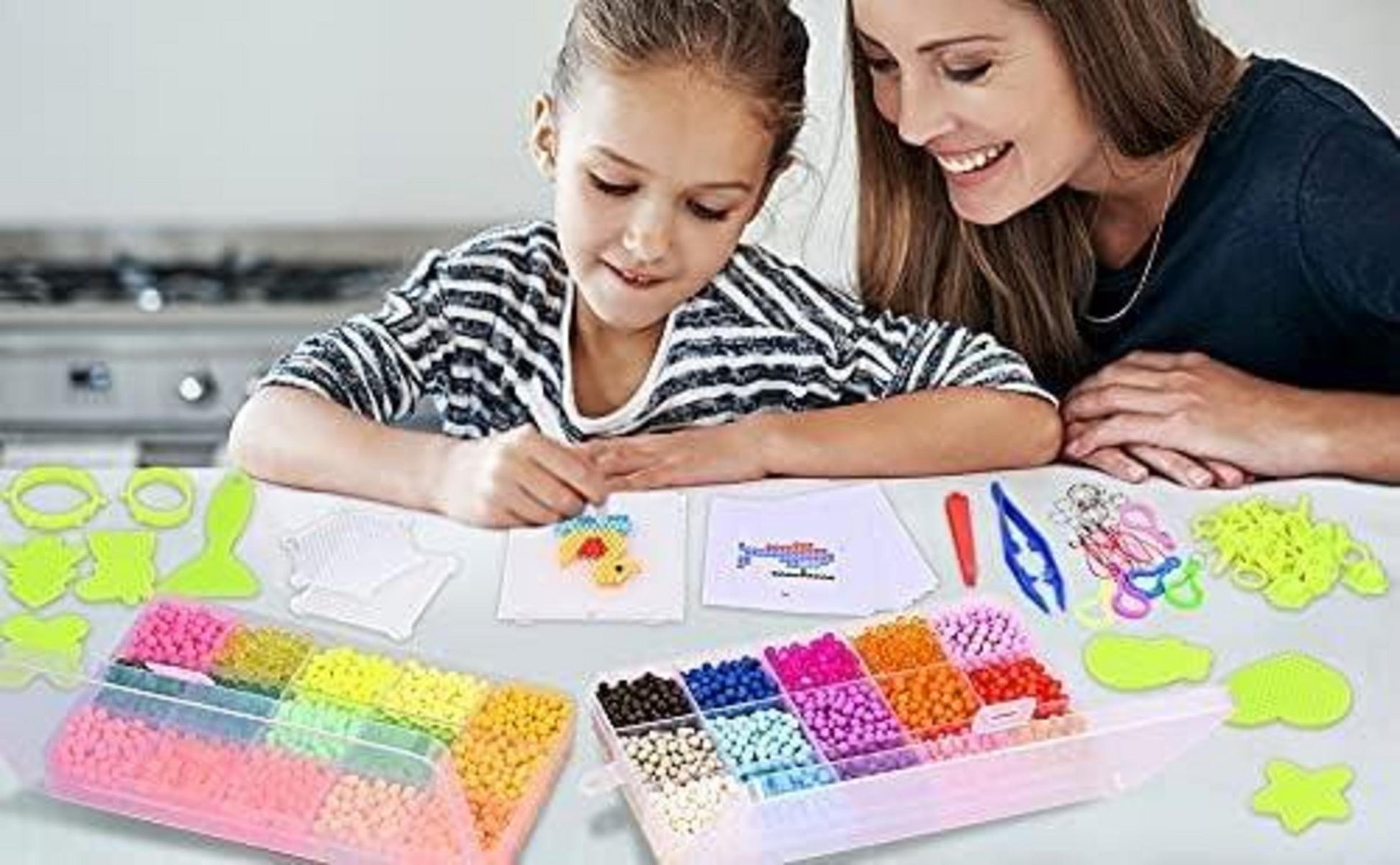 Wasserperlen Nachfüllset 6000 Stück 30 Farben Bastelset Kinder DIY