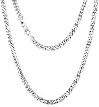 Halskette Edelstahl mit Diamantschliff Gold Cuban Link Chain