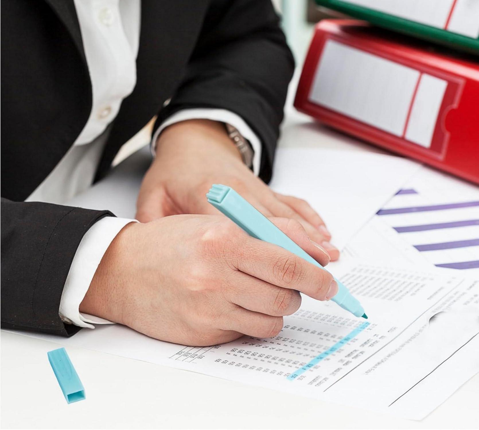 12er Pack Bunte Pastell Textmarker Marker für Journal Planer Büro Schule