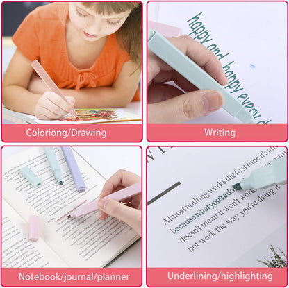 12er Pastell Textmarker Set Marker für Journal Bibel Planer School Office