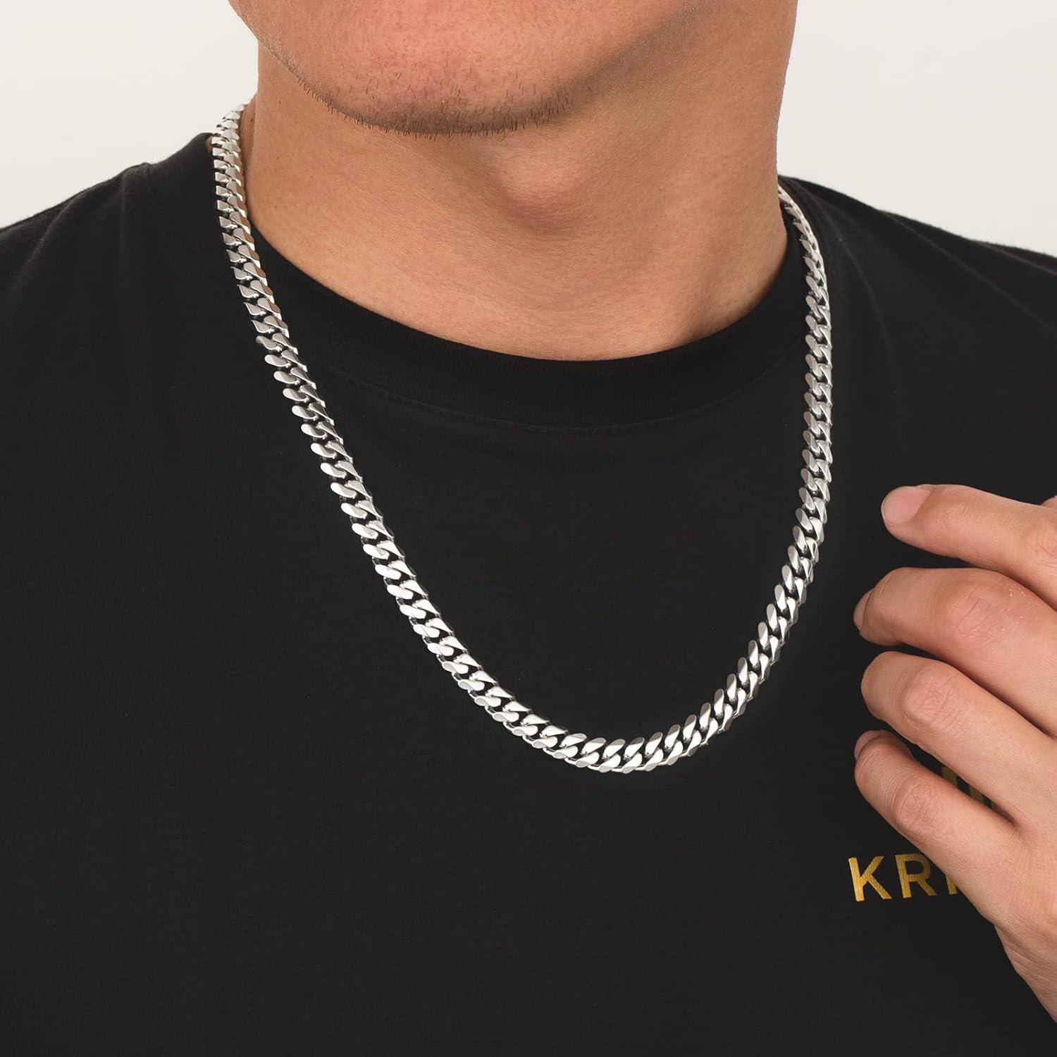 Goldkette Herren 8mm Panzerkette Diamantschliff 61cm