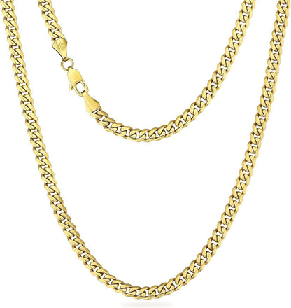Edelstahl Panzerkette mit Diamantschliff Gold 6mm 45.7cm