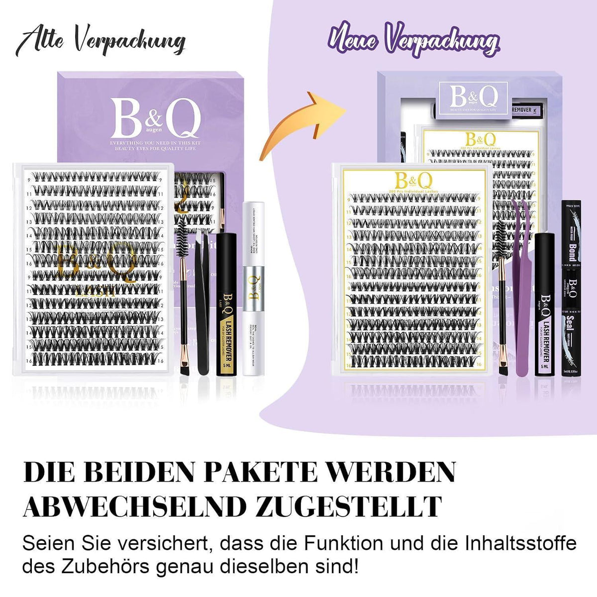 Wimpern-Set 280pcs Cluster Wispy 30D+40D für Volumen-Look
