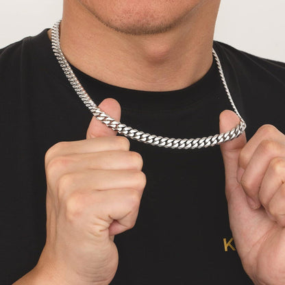 Edelstahl Panzerkette mit Diamantschliff, vergoldet, Cuban Chain