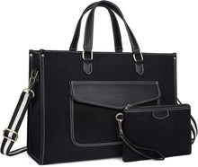 Missnine Laptop-Handtasche Damen Canvas 15,6 Zoll