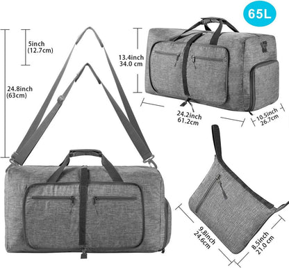 Vomgomfom 65L Reisetasche mit Schuhfach in Grau