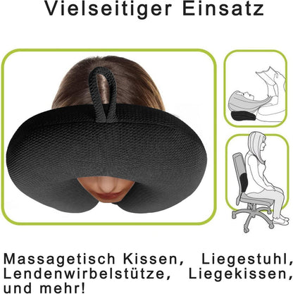 Cooling Reisekissen Memory Nackenkissen Flugzeug Auto Camping Blau Grau Schwarz