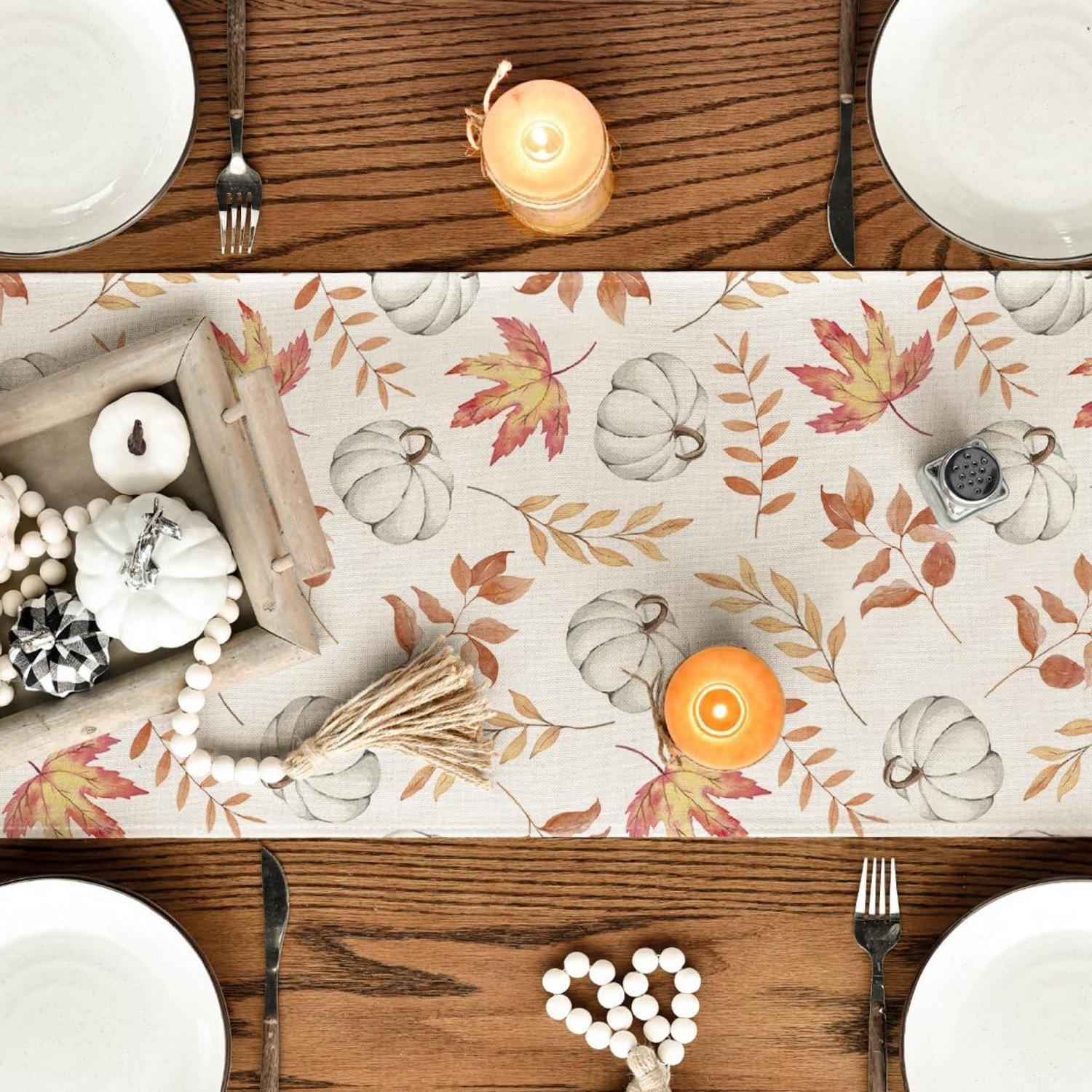 Artoid Mode Orange Kürbis Herbst Tischläufer 40x240 cm