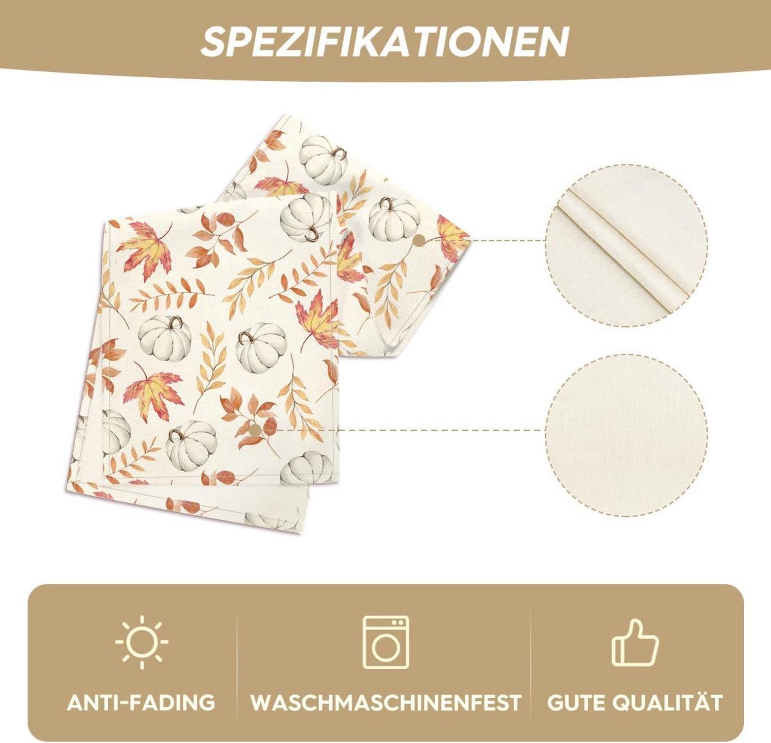 Herbst Tischläufer Artoid Mode Orange 40x240 cm - Deko für Küche und Party