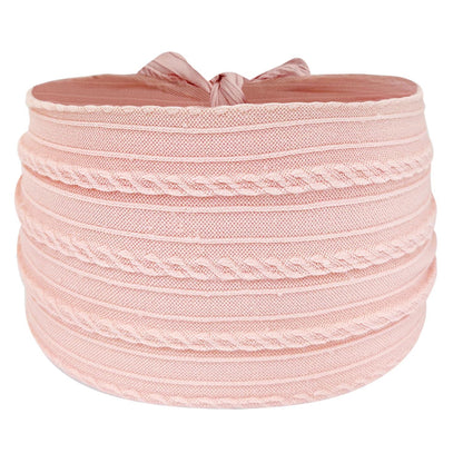 2er Pack Baby Mädchen Nylon Stirnbänder Rosa Weiß - Elastische Turban Haarbänder für Neugeborene Kleinkinder