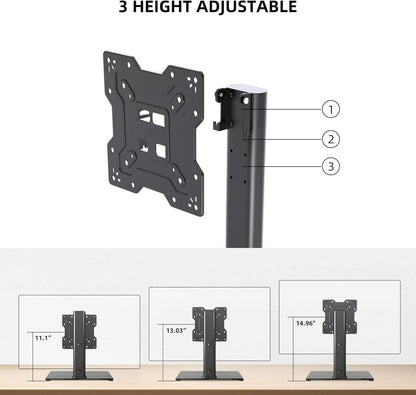 Universal TV Standfuss 17-43 Zoll Monitorständer Glasfuß bis 40kg