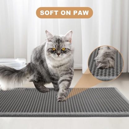 Garoopion Katzenklo Matte 90x76cm Wasserdichte Waben Design