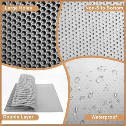 Garoopion Katzenklo Matte 90x76cm Wasserdichte Waben Design