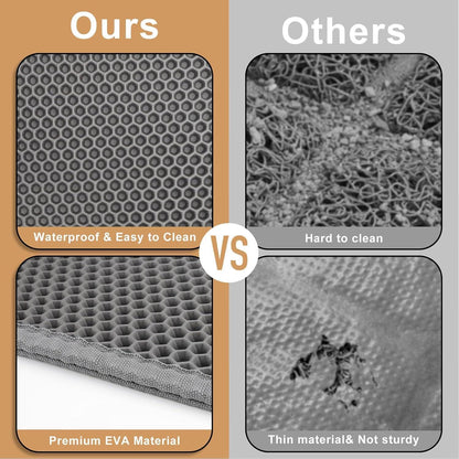 Garoopion Katzenklo Matte 90x76cm Wasserdichte Waben Design