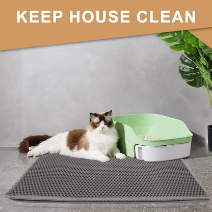 Garoopion Katzenklo Matte 90x76cm Wasserdichte Waben Design