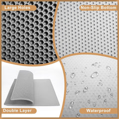 Katzenklo Matte 90x76cm EVA Wasserdicht Waben Design Doppelte Schichte