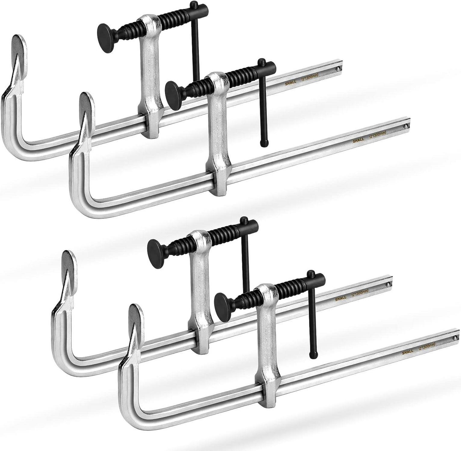 SHALL Schraubzwingen Set 4er Pack 12 Zoll 450 lbs Spannkraft Fixieren