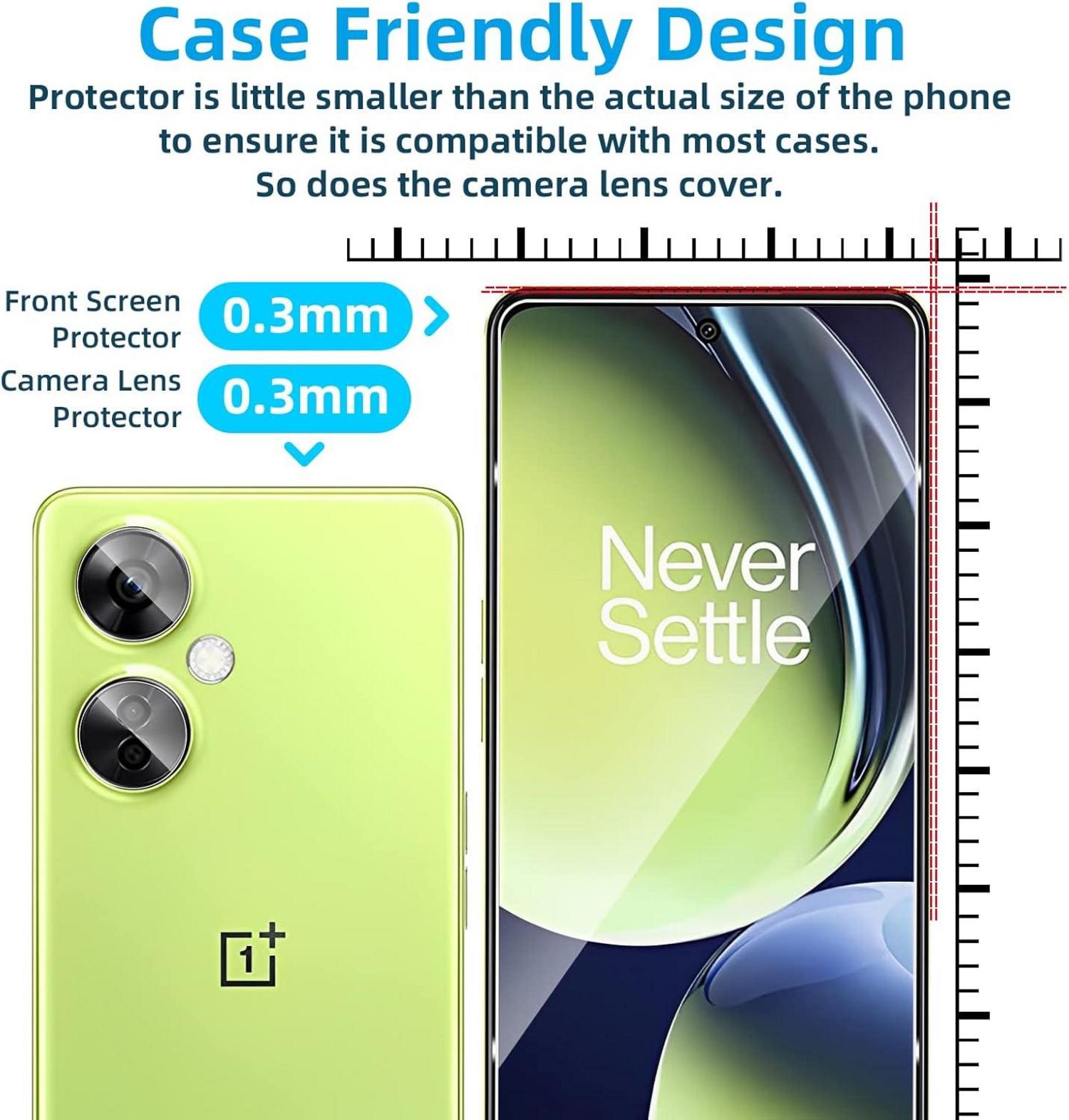 Panzer Schutzglas für Oneplus Nord CE 3 lite, 0.33mm Displayschutz