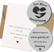 Glücksmünze Umarmung Motivationsgeschenk Geschenkset