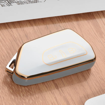 Schlüsselhülle VW, Seat, Skoda – TPU Silikon, Goldener Rand