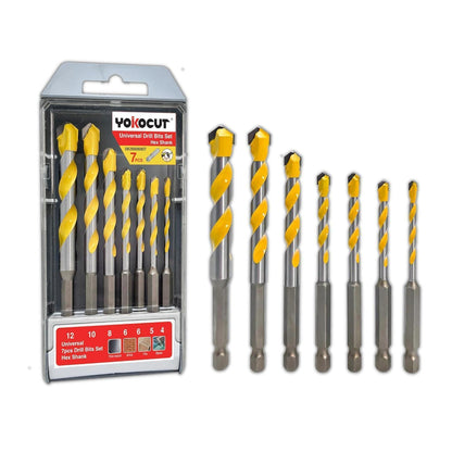 Universalbohrer Set Profi 7-tlg für Metall, Holz, Beton, Fliesen