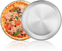 Pizzablech Edelstahl 26cm 2er Set Backblech Backen Servieren