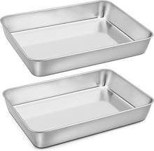 Homikit Edelstahl Backblech Set Rechteckig 2er Auflaufform