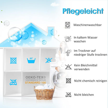 Wasserdichter Matratzenschoner 140x200cm Spannbettlaken Schwarz