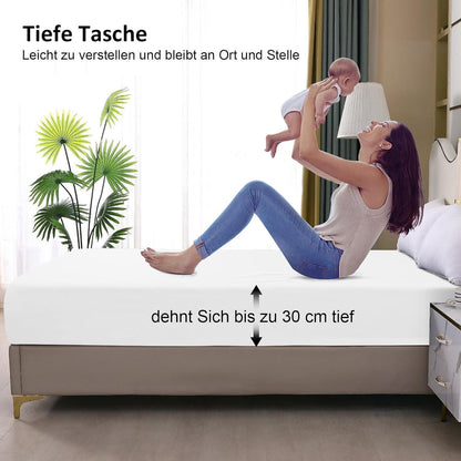 Wasserdichter Matratzenschoner 160x200cm, atmungsaktiv, Inkontinenzschutz