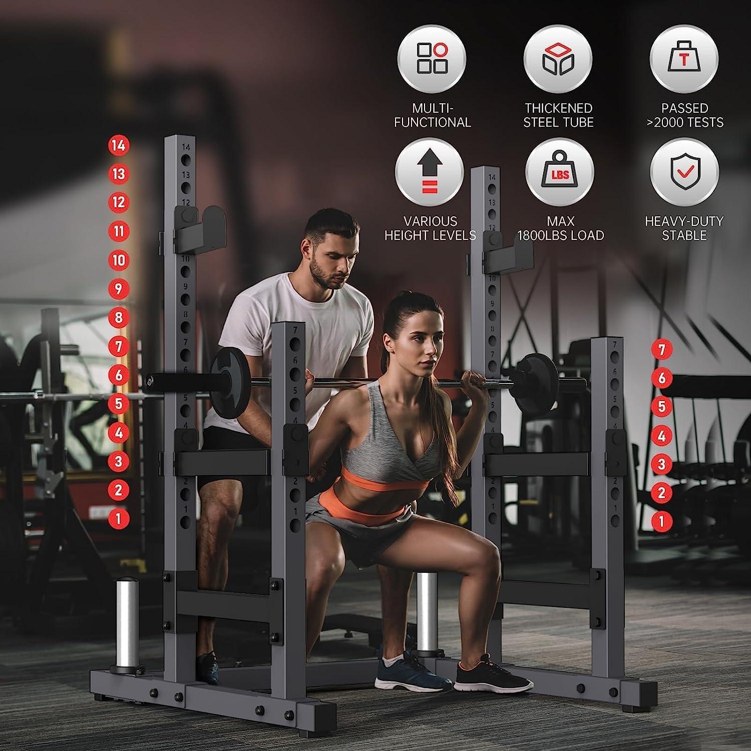 Squat Rack Hantelständer - Barbell Rack, Höhenverstellbar, 800 KG