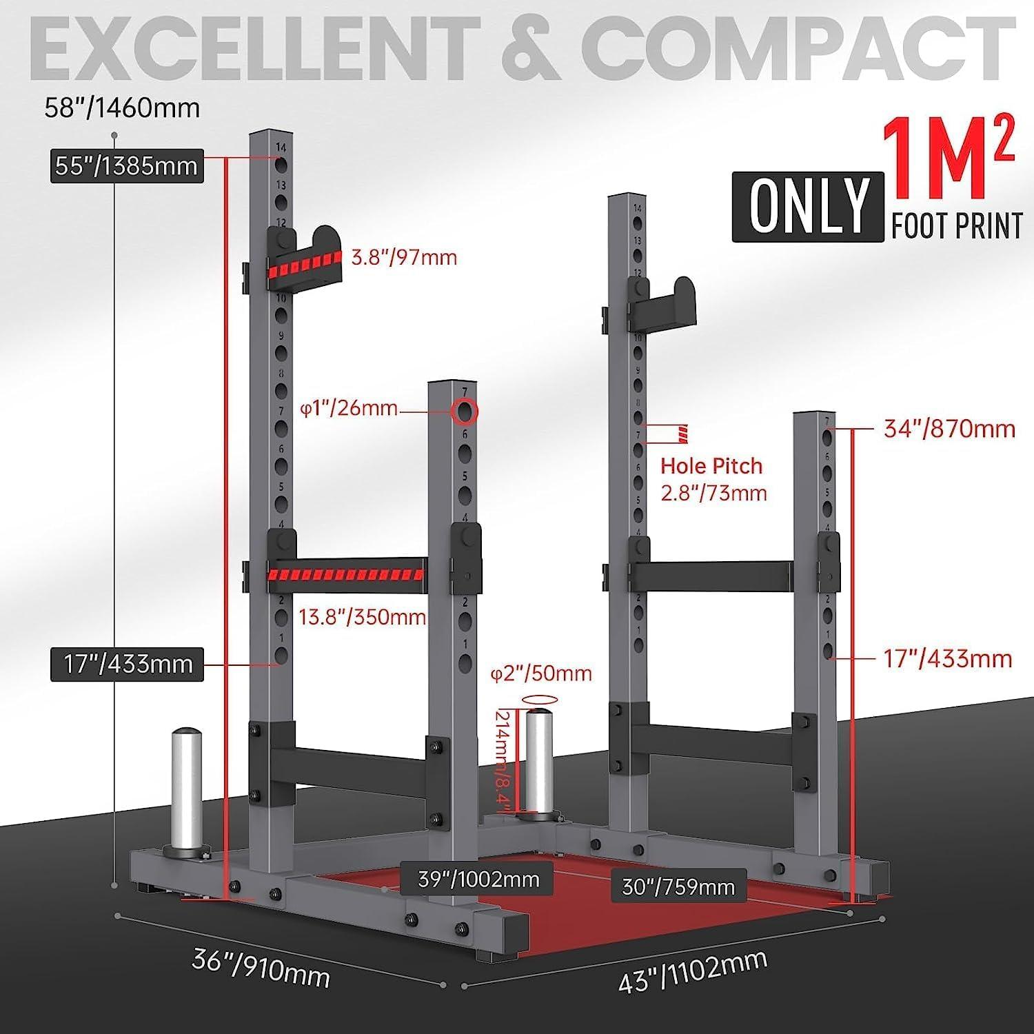 Squat Rack Hantelständer höhenverstellbar bis 800 KG