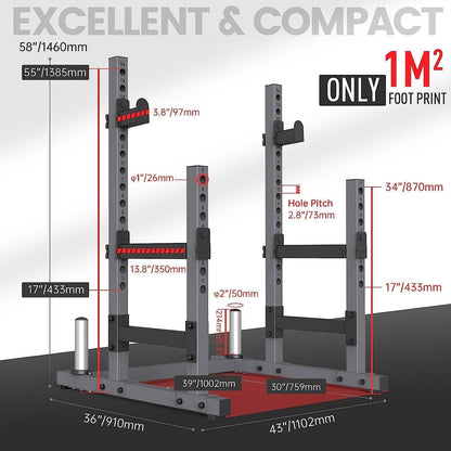 Squat Rack Hantelständer höhenverstellbar bis 800 KG