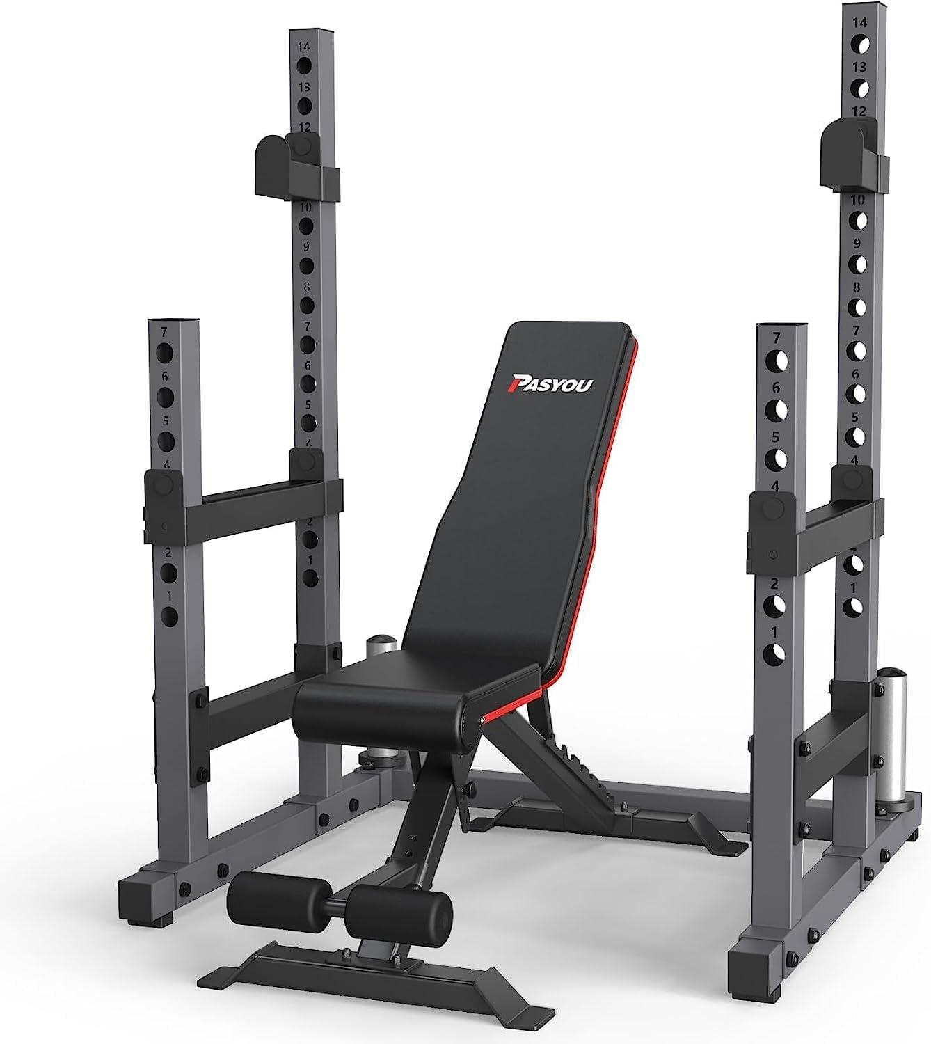 PASYOU SR30 Squat Rack - Höhenverstellbares Barbell Rack bis 800 KG