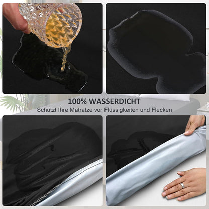 Wasserdichter Matratzenschoner 120x200cm Schwarz Atmungsaktiv