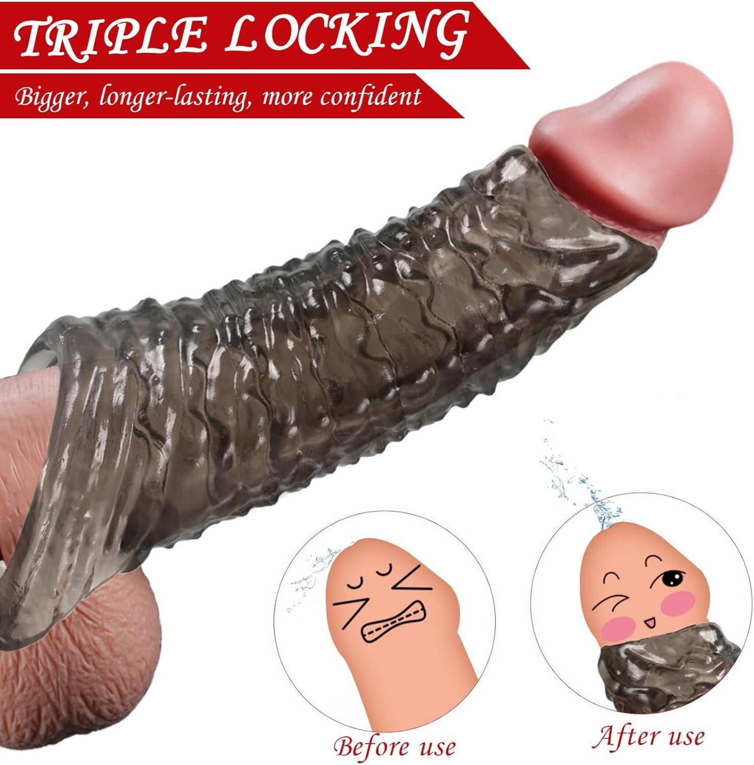 Penishülle mit Vaginalmassage und Cockring - Sexspielzeug für Männer