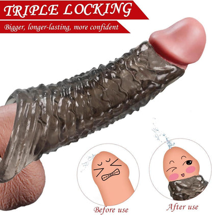 Penishülle mit Vaginalmassage und Cockring - Sexspielzeug für Männer