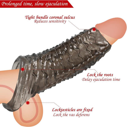 Penishülle mit Vaginalmassage und Cockring für Männer