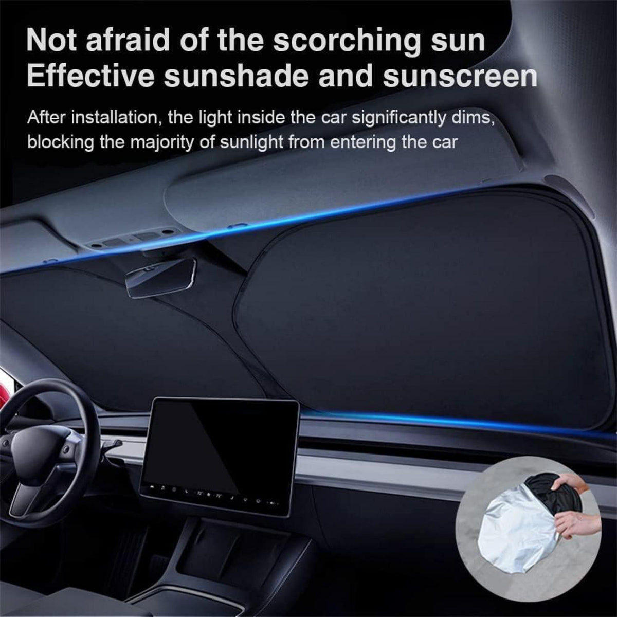 Auto Frontscheiben Sonnenschutz 136x65cm – UV Schutz & Kühlung