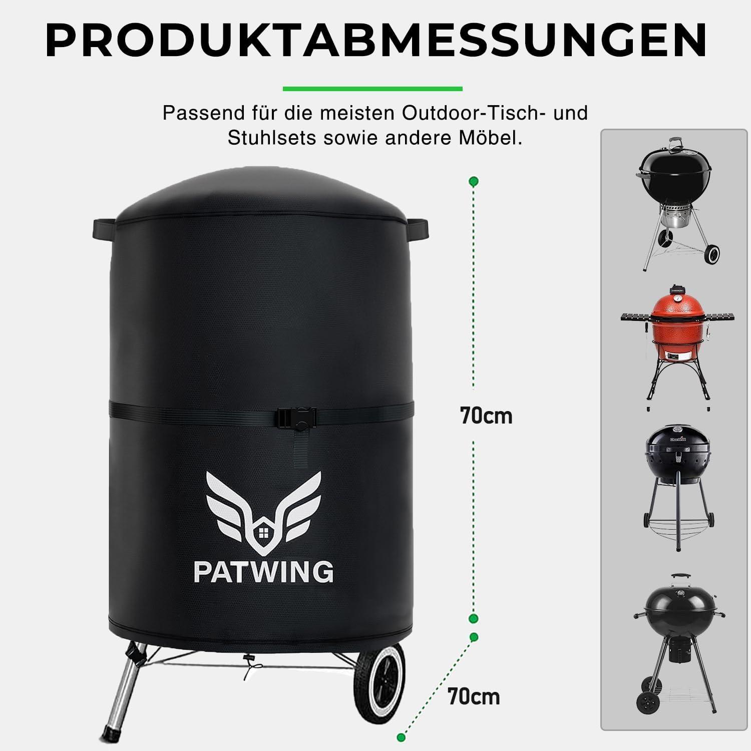 Grillabdeckung 600D Oxford-Stoff Schwarz 70*70*70 cm