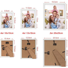 Weiß Bilderrahmen Set Collage 10x15 13x18 20x25 Modern Wand