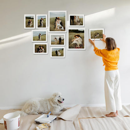 Weiß Bilderrahmen Set Collage 10x15 13x18 20x25 Modern Wand