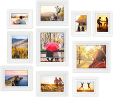 Multi Bilderrahmen Collage Set 10er Weiß Passepartout 10x15 13x18