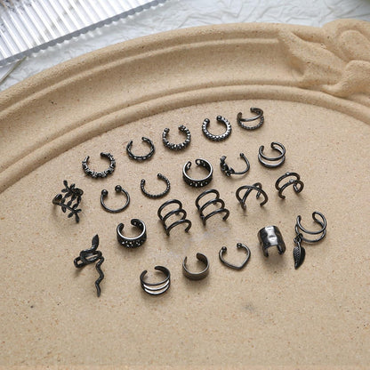 Damen Ear Cuff Set Einstellbar Ohrclips Ohne Ohrlöcher - Gold Silber Roségold