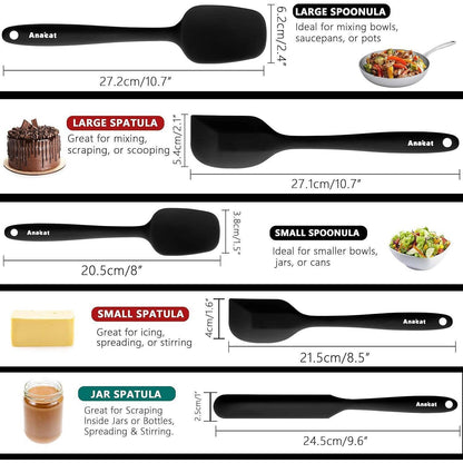 Silikon Spatel Set 5-teilig – Hitzebeständig & Antihaft
