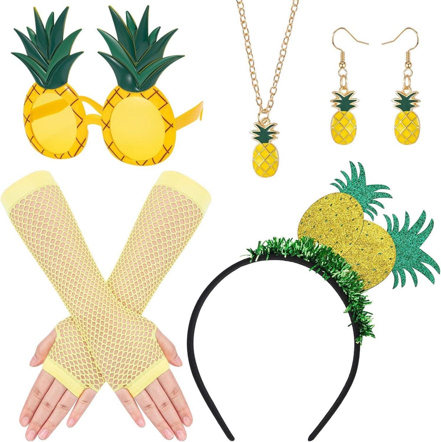 Ananas Kostüm Damen Set Hawaii Party Fasching Karneval