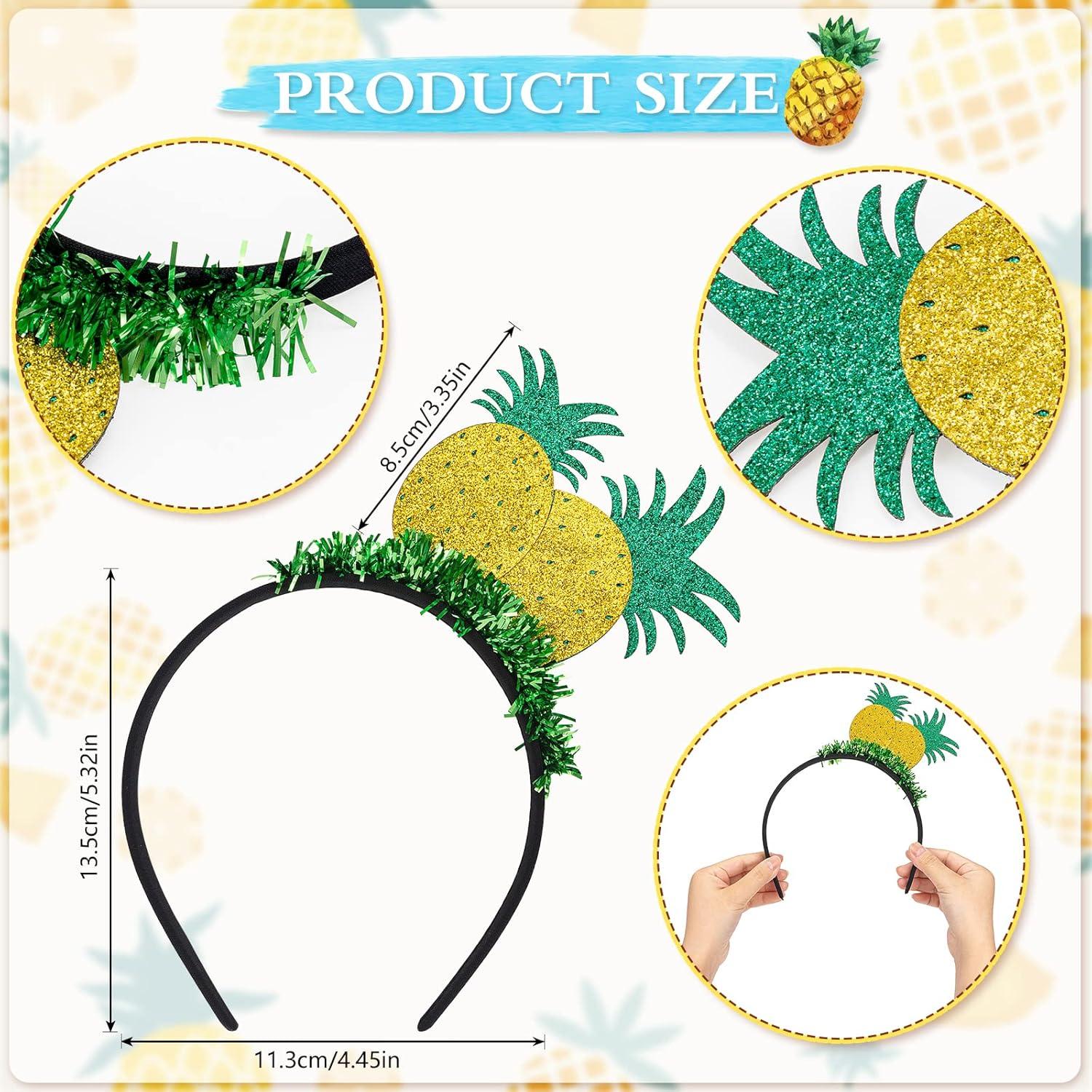 Ananas Kostüm Damen Set Haarreif Hut Hawaii Ananas Party