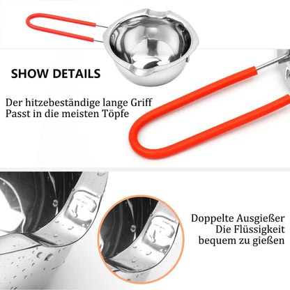 Wachs Kerzenherstellungsset 180-tlg. Dochte Topf Holzbretter
